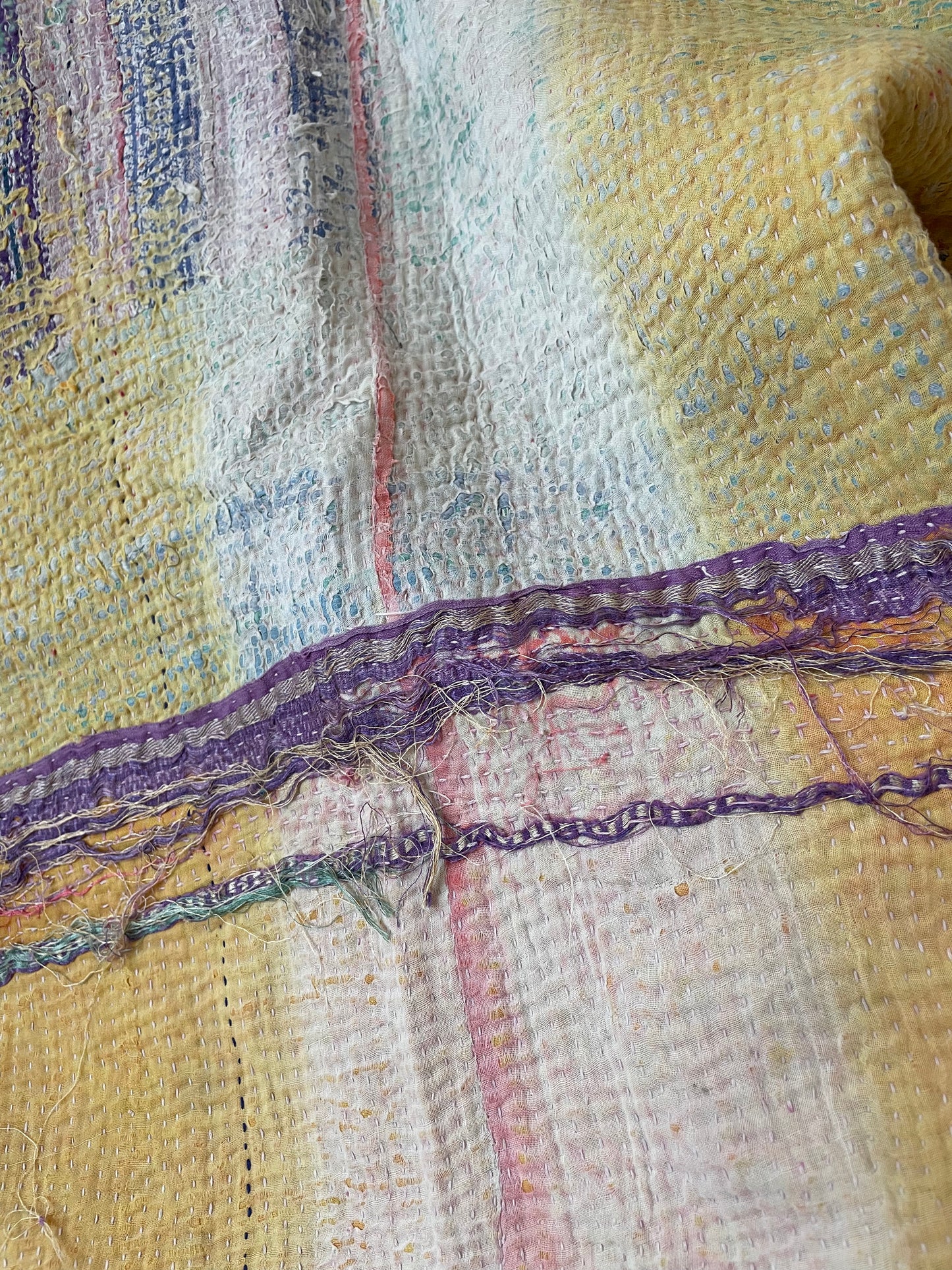 Repurposed Kantha Kimono Haori Jacket 06