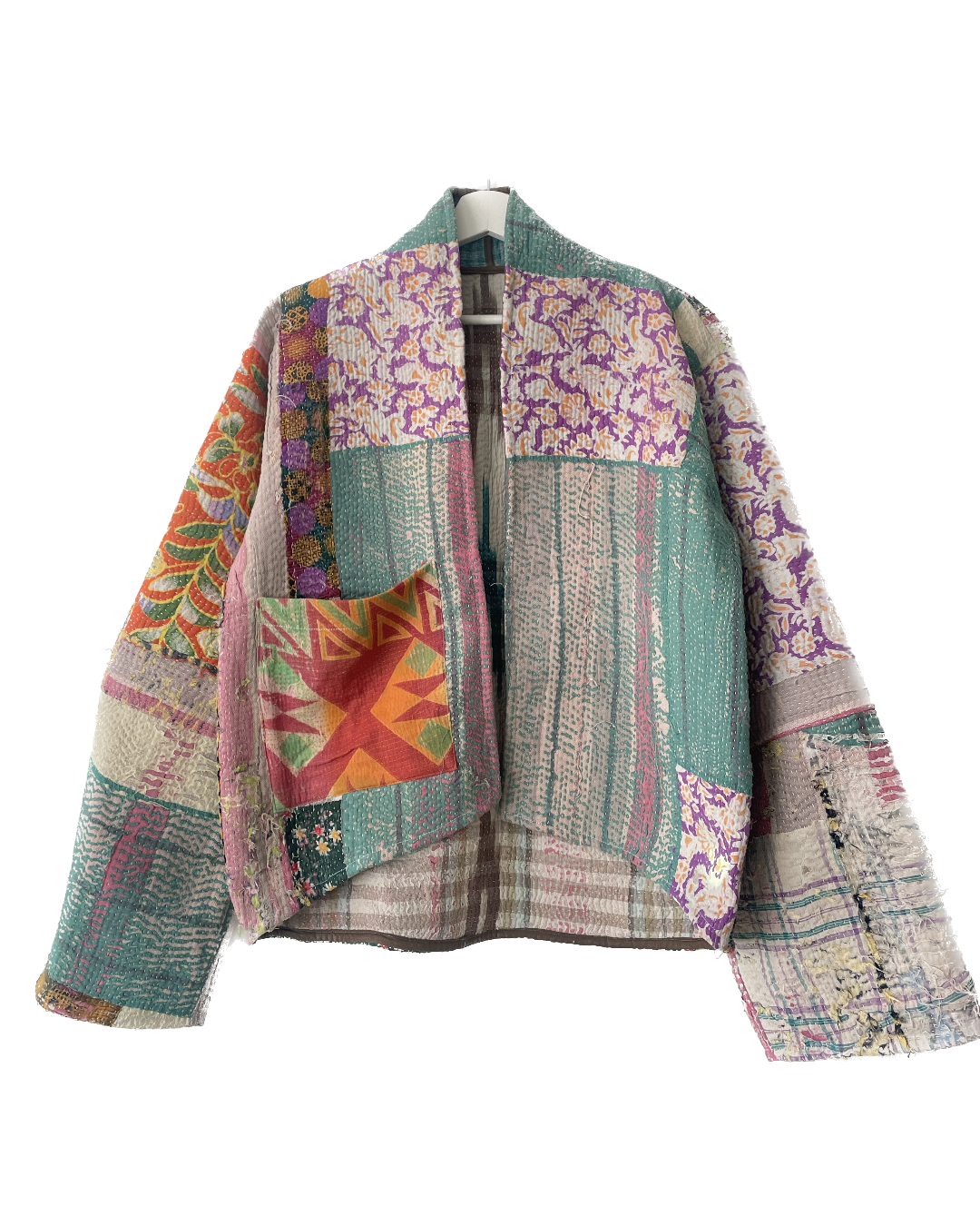 Repurposed Kantha Kimono Haori Jacket 01
