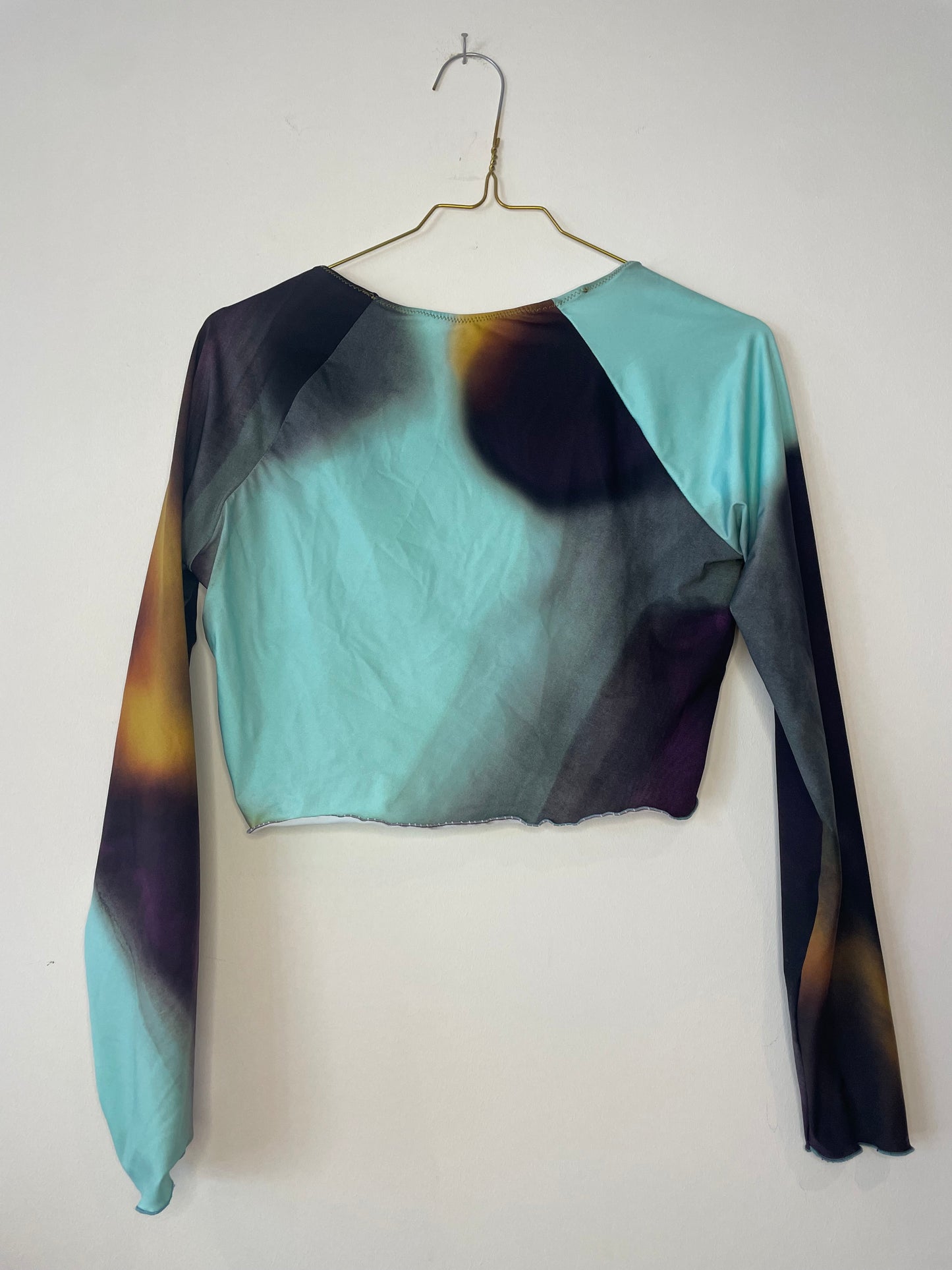 cropped rash guard : size S / earthy