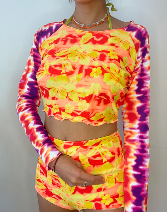 cropped rash guard : size M roxy piko vibe