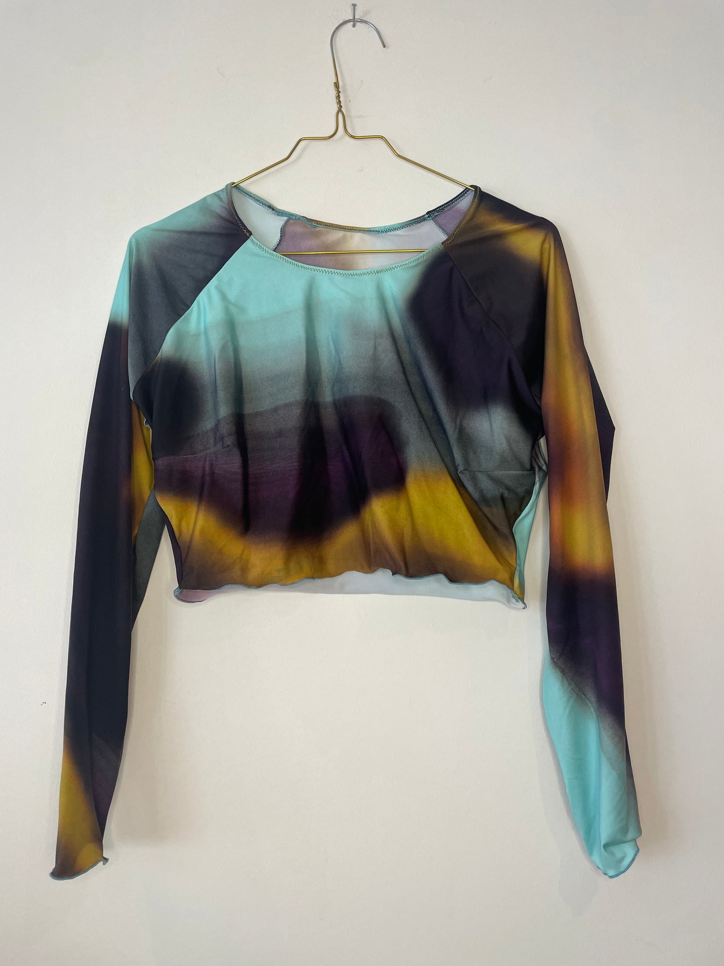 cropped rash guard : size S / earthy