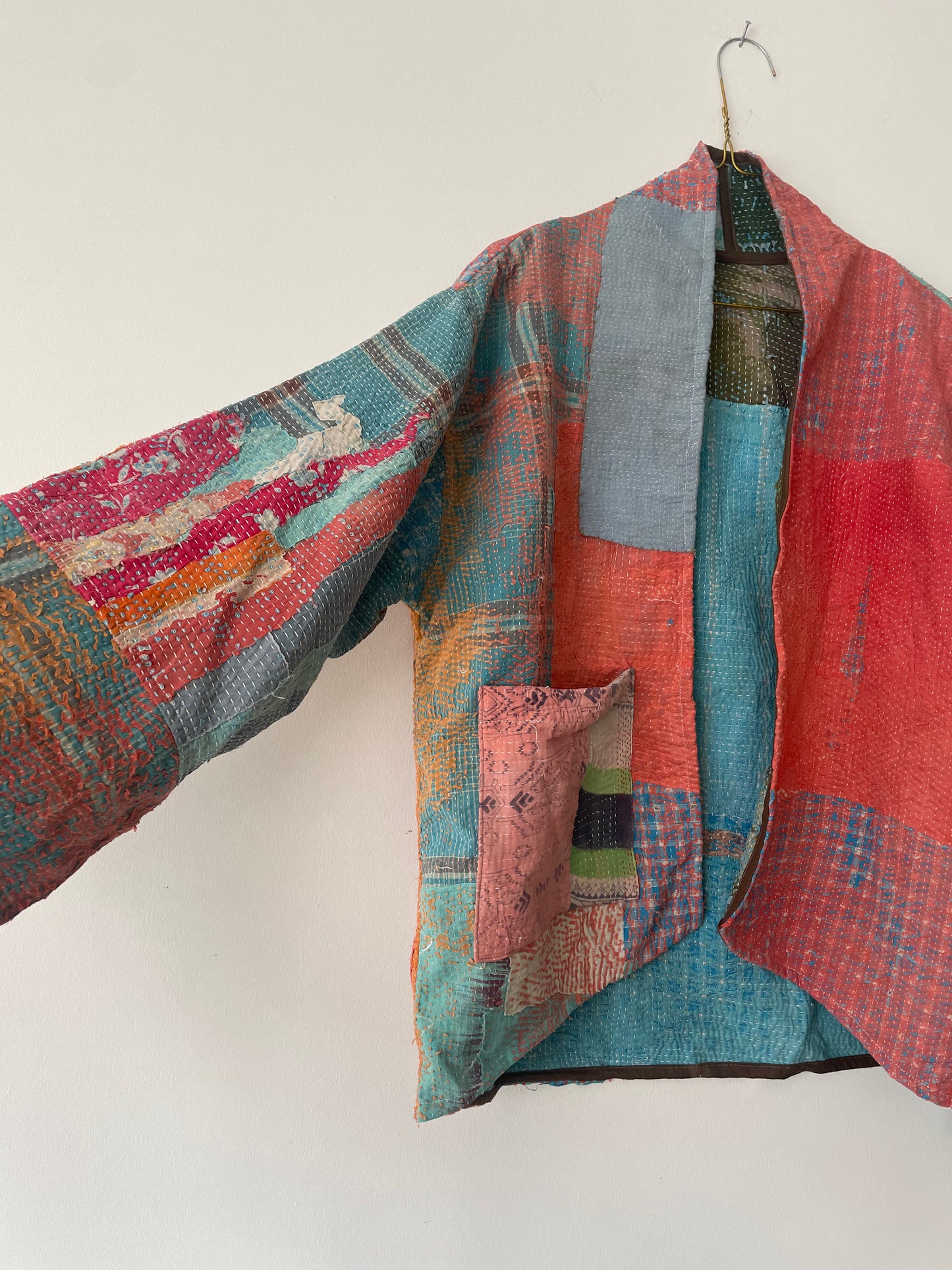 Repurposed Kantha Kimono Haori Jacket 02