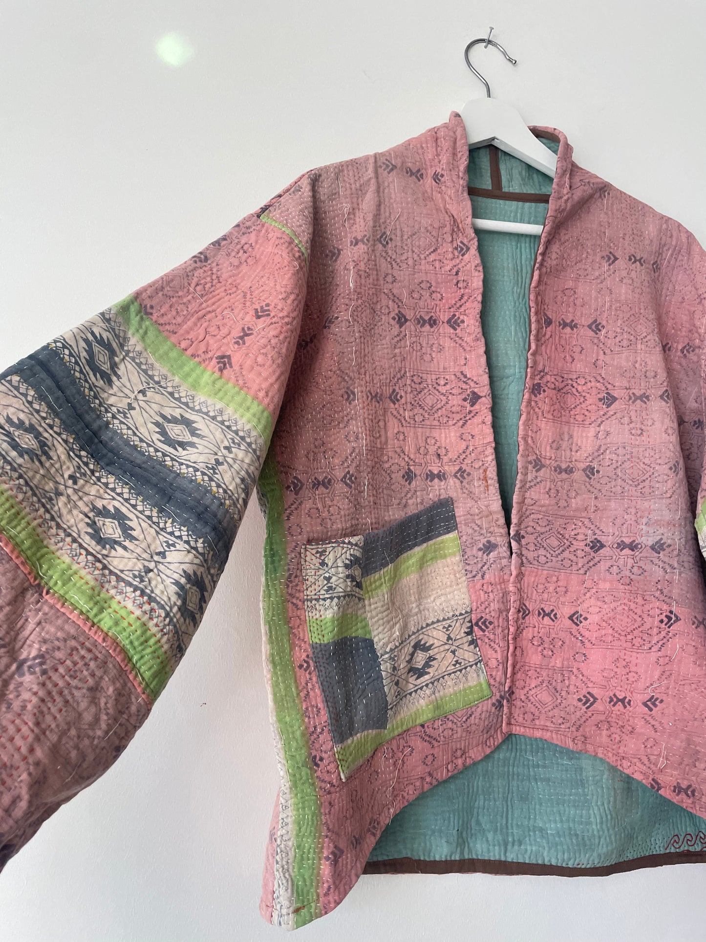 Repurposed Kantha Kimono Haori Jacket 04