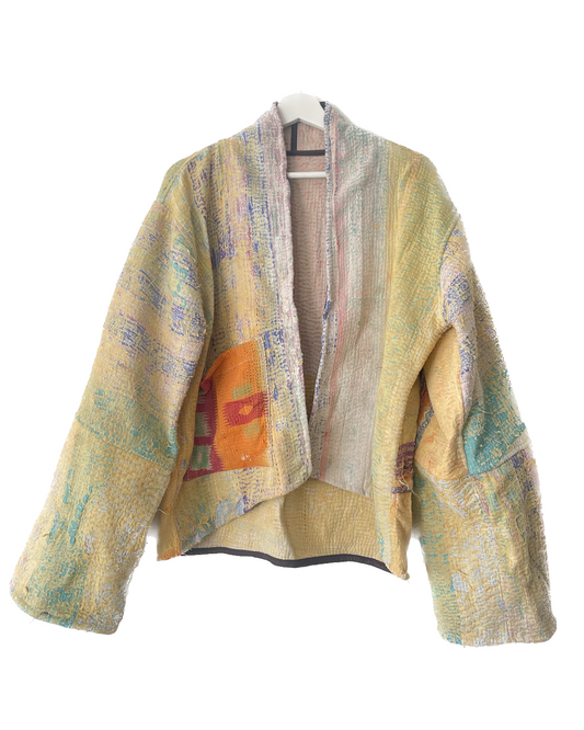 Repurposed Kantha Kimono Haori Jacket 06